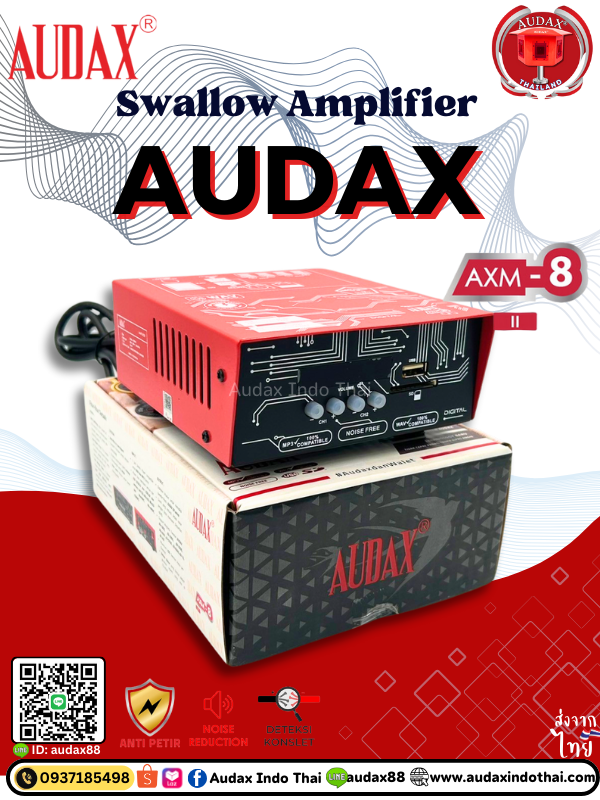 AUDAX AXM-8 ver. II เครื่องเสียงบ้านนกแอ่น Swallow Amplifier แอมพลิฟายเออร์